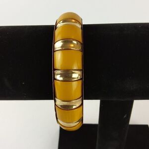 (3/$20) Faux gold tone and enamel bracelet